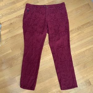 Torrid burgundy dress pants with pattern.size 18